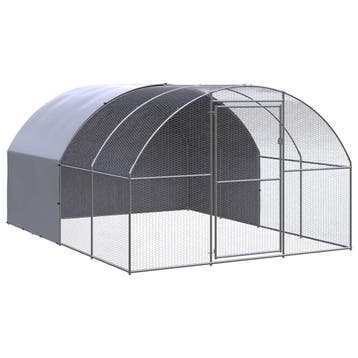 vidaXL Kippenren 3x4x2 m gegalvaniseerd staal, Verzenden