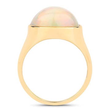 Ring - 14 karaat Geel goud - 4.50ct. tw. Opaal -, Nieuw