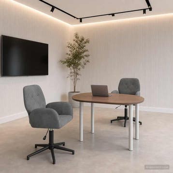 vidaXL Draaibureau stoelen 2 st 54 x 55 x 90 cm Donkergrijs, Verzenden, Nieuw