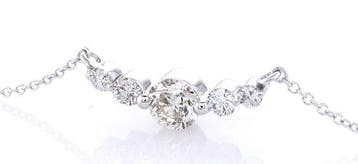 Zonder minimumprijs - Ketting met hanger - 14 karaat Witgoud