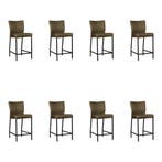 Set van 8 Leren barkrukken Revolt laag - Rancho Green, Nieuw, Leer, Ophalen of Verzenden, 90 cm of meer