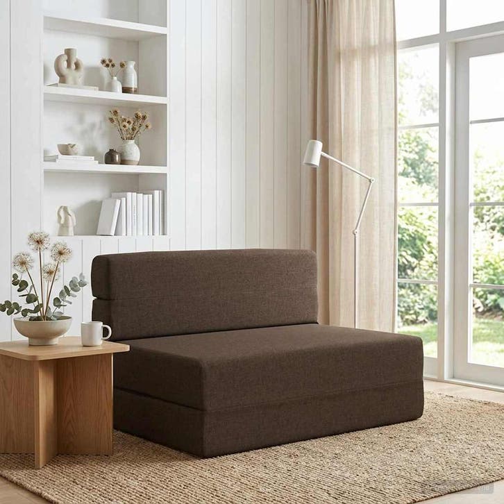 vidaXL Vouwbare Sofa Bed Taupe 70 x 80 x 60 cm Stof, Huis en Inrichting, Zetels | Zetels, Nieuw, Verzenden