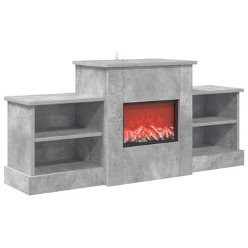 vidaXL Elektrische haard Betonkleurig 110 x 30 x 50 cm, Verzenden, Nieuw
