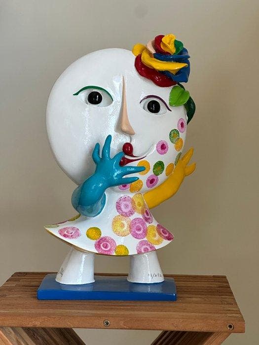 Juan García Ripollés (1932) - sculptuur, Chica de la rosa -, Antiquités & Art, Antiquités | Autres Antiquités