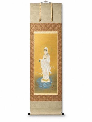 Kannon en robe blanche (Avalokitesvara) — figure debout -