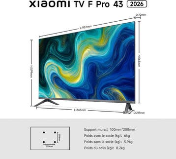 XIAOMI TV F Pro 32 - 32 - 81 cm, QLED Smart TV, Fire OS7..., Ophalen of Verzenden