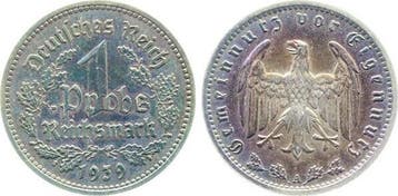 Duitsland 1 Reichsmark Probe 1939 A Eisen mit Kupferschic..., Verzenden, België