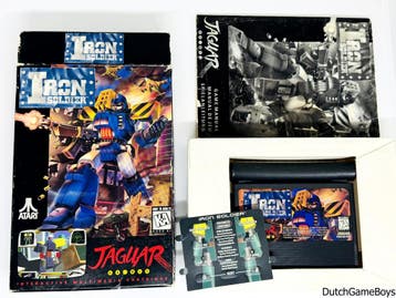 Atari Jaguar - Iron Soldier + Overlay, Games en Spelcomputers, Verzenden, Gebruikt