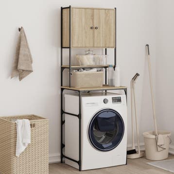vidaXL Wasmachinekast 68x48,5x194 cm sonoma eikenkleurig, Elektronische apparatuur, Verzenden, Nieuw