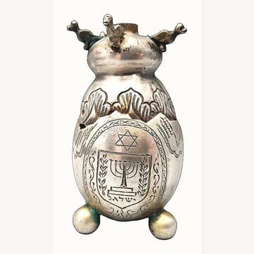 Kandelaar - Zilver - Ner Neshama herdenkingslicht - Judaica, Antiek en Kunst