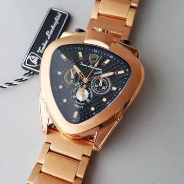Lamborghini - SPYDER - Bullhead - Chronograph - Gold - New -