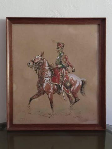 Eugène Péchaubès - Chasseur de la garde - Jeune Garde signée