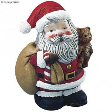 Styropor Piepschuim Isimo Kerstman met Beer 17,5 cm, Nieuw