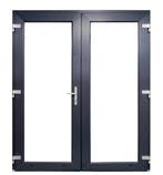 PVC  Dubbele deur Premium Plus b180xh215 cm Antraciet, Gevelraam of Ruit, Nieuw, Dubbelglas, 160 cm of meer