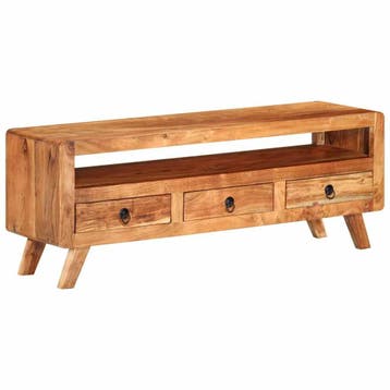 vidaXL Tv-meubel 110x30x40 cm massief acaciahout, Verzenden, Nieuw