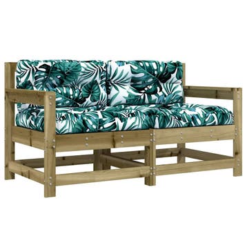 vidaXL Tuinstoelen 2 st met kussens geïmpregneerd grenenhout, Verzenden, Nieuw