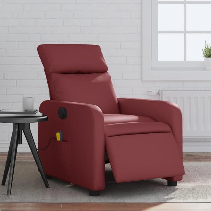 vidaXL Massagestoel verstelbaar elektrisch kunstleer, Huis en Inrichting, Fauteuils, Nieuw, Verzenden