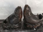 sculptuur, serre-livres carpes japonaises - 13 cm -