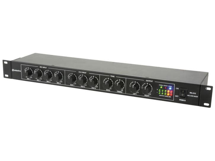 Refurbished Citronic ML432 1U 4x Microfoon 3x Lijn 19 Rack, Muziek en Instrumenten, Microfoons