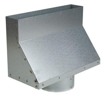 Rechte roosterschoen 305 x 57mm met aansluiting Ø 125mm, Verzenden, Nieuw
