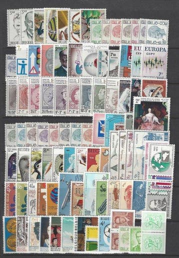 België 1970/1984 - 15 volledige jaargangen met blokken en