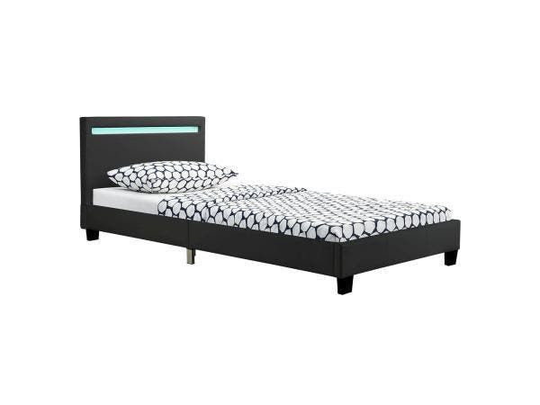 Veiling - Gestoffeerd Bed Verona - 90 x 200 cm - Zwart, Huis en Inrichting, Slaapkamer | Bedden, Gebruikt