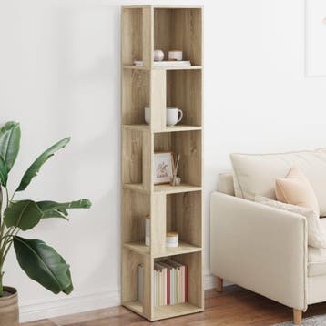 vidaXL Hoekkast 33x33x164,5 cm bewerkt hout sonoma, Verzenden