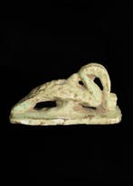 Égypte ancienne, période tardive Turquoise Faïence Amulette, Antiquités & Art