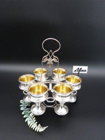 KHC - Eierdopje (6) - .835 zilver - Antiek, Antiek en Kunst