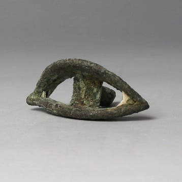 Oude Egypte, late periode Brons Kist-oogfragment (Zonder