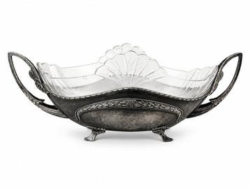 WMF / Geislingen - Jardinière - Étain, Verre - L. 33,5 cm