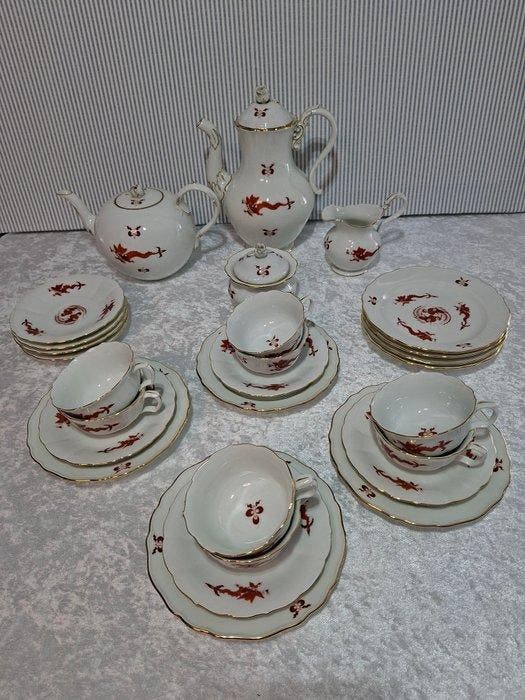 Meissen - Koffie- en theeservies (31) - Porselein, Antiquités & Art, Antiquités | Meubles | Tables