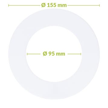 Luxar Verloopring Metaal Ø95-155mm Wit, Huis en Inrichting, Lampen | Plafondlampen, Verzenden, Nieuw, Metaal, Overige fittingen