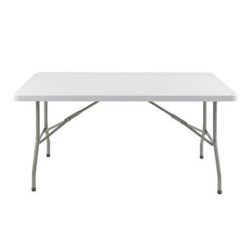 Inklapbare Buffettafel | Kunststof/Staal | Wit Blad | Grijs, Zakelijke goederen, Verzenden, Nieuw in verpakking
