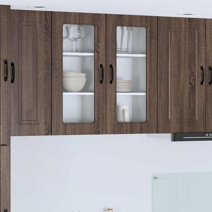 vidaXL Vaatwasserpaneel Kalmar 2 st Bruin Eiken Bewerkt hout, Maison & Meubles, Armoires | Autre, Envoi