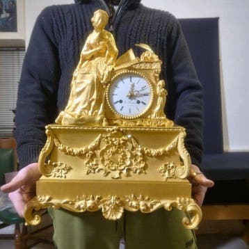 Figurale pendule Louis Philippe - Verguld brons - 1840 -
