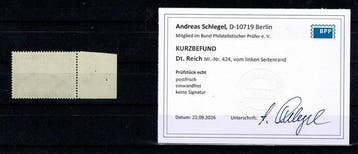 Empire allemand - Timbre-poste aérien Zeppelin - MiNr. 424