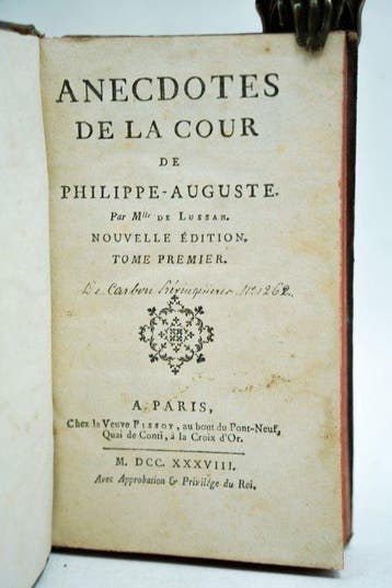 Mlle De Lussan - Suite des anecdotes de la cour de
