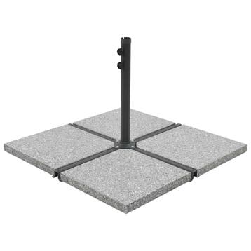 vidaXL Parasolvoetplaten 4 st vierkant 100 kg grijs graniet, Verzenden