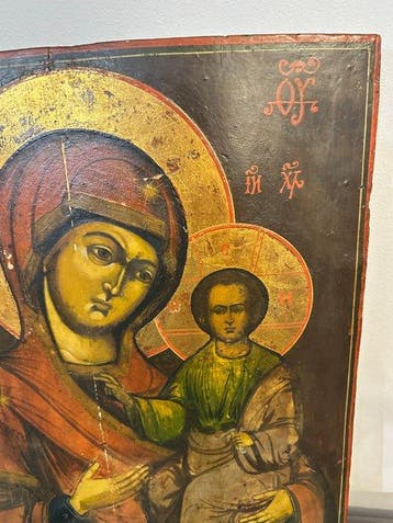 Icoon - Moeder Gods van Smolensk - Hout