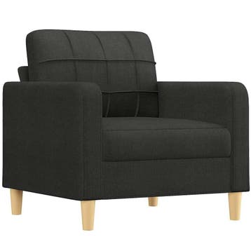 Fauteuil zwart 60cm | -35% Retour Deal | Sla nu toe!, Huis en Inrichting, Verzenden, 75 tot 100 cm, Zo goed als nieuw, 75 tot 100 cm