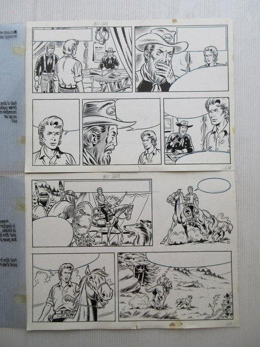 Bessy - Originele pagina (p.6) - De roodschimmel - 1, Livres, BD
