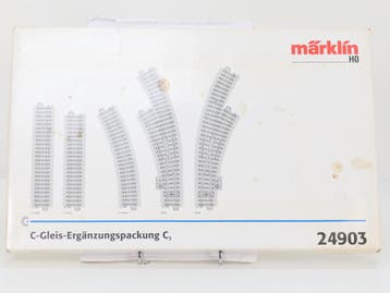 Schaal H0 Märklin 24903 C-rail uitbreidingsset C3 #8274, Wisselstroom, Gebruikt, Rails, Ophalen of Verzenden