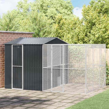 vidaXL Vogelkooi Antraciet 425 x 304 x 247 cm Gegevens staal, Verzenden, Nieuw