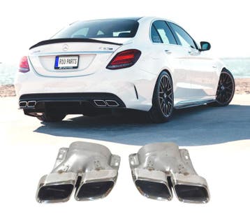 Embouts Déchappement Pour Mercedes W205 18-21 Look C63 Amg, Verzenden