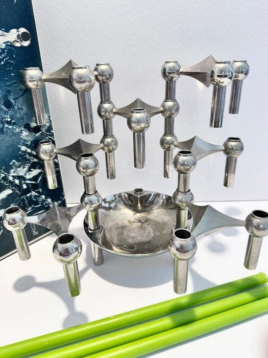 Nagel Konzept - Werner Stoff - Chandelier S 22 (8) - Chrome, Antiquités & Art, Antiquités | Meubles | Chaises & Canapés