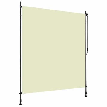 vidaXL Rolgordijn voor buiten 200x270 cm crème, Jardin & Terrasse, Protection solaire, Verzenden