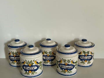 Pot (5) - Keramiek, Glazuur - Voorraadpotten