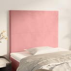 vidaXL Hoofdbord roze 90x5x118/128 cm fluweel, Verzenden