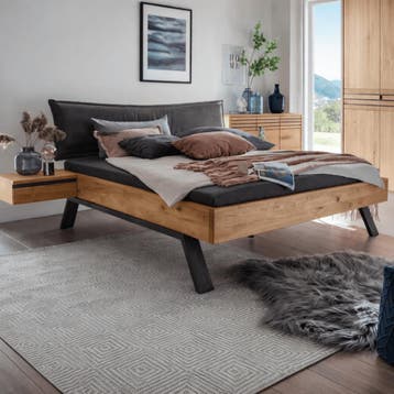 Forestales Redwood Massief Eiken Houten Bed - 200 x 200, Nieuw